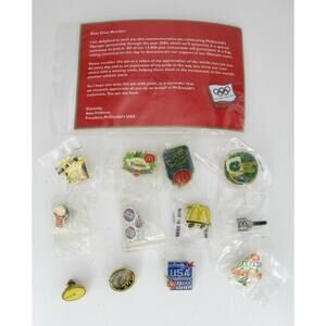 13 McDonald's Lapel Pins Advertising Lot No Duplicates Top of Arch, Speed Guage
